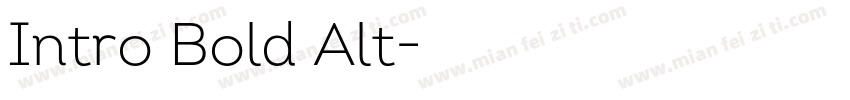 Intro Bold Alt字体转换